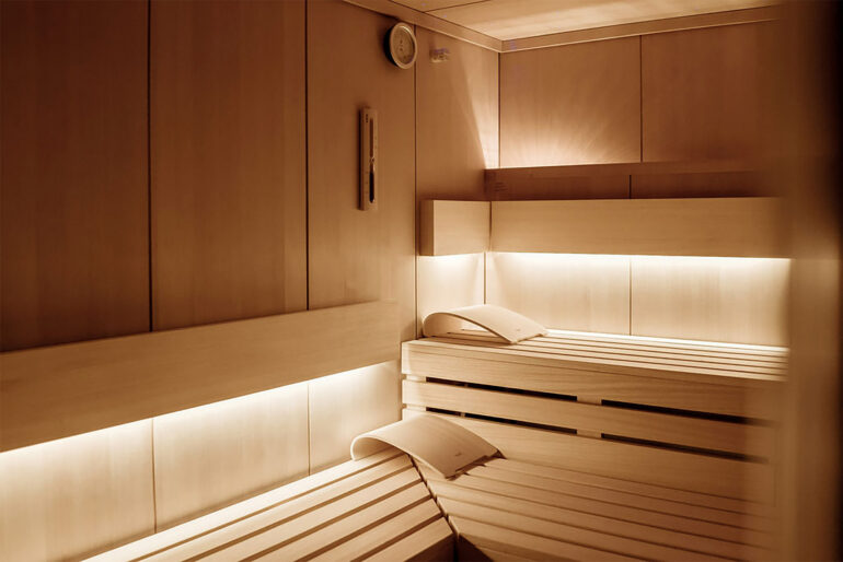 The sauna at Hotel Arlberg, Lech, Austria