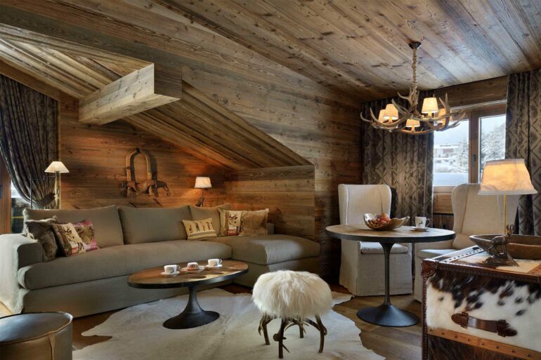 Interior of a guest room at Hotel Arlberg, Lech, Austria