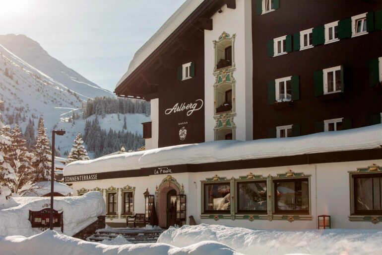 Exterior of the Hotel Arlberg, Lech, Austria