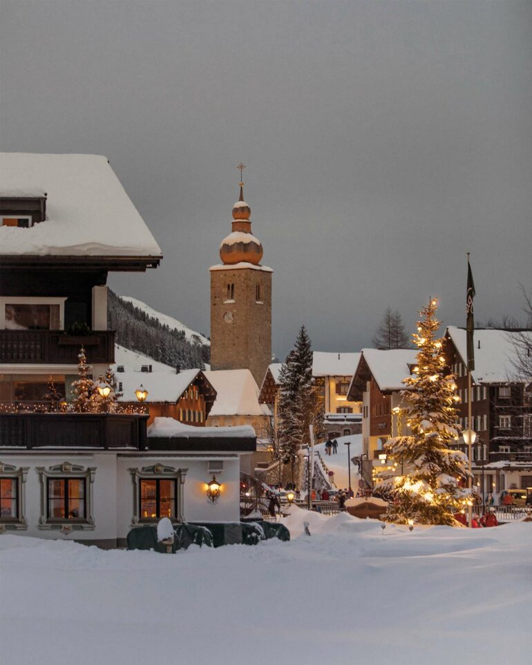 Wintery landscape of Lech, Austria