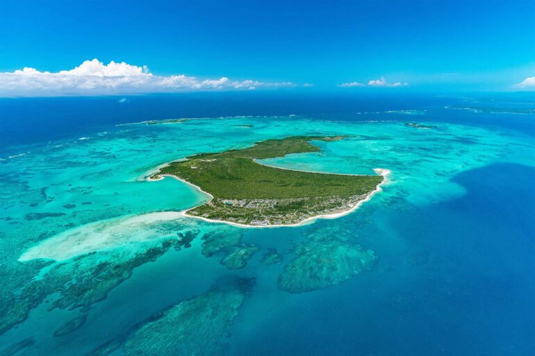 Aerial view of Nosy Ankao, Madagascar