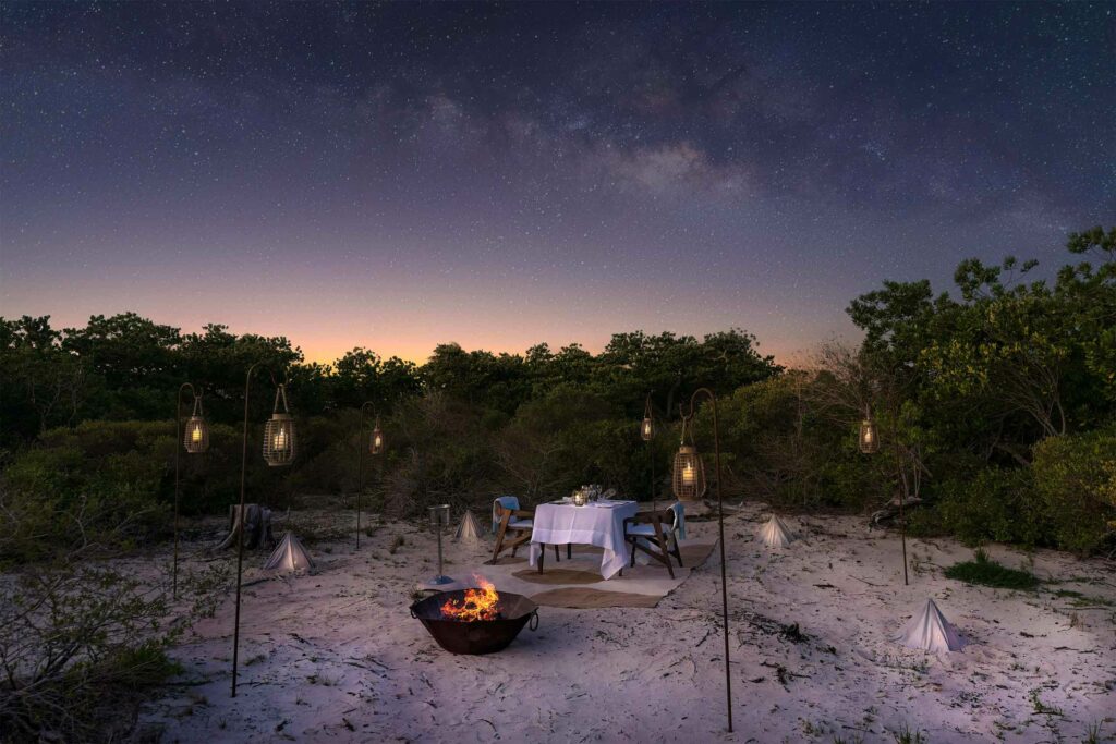 Dinner on the beach at Miavana by Time + Tide, Nosy Ankao, Madagascar