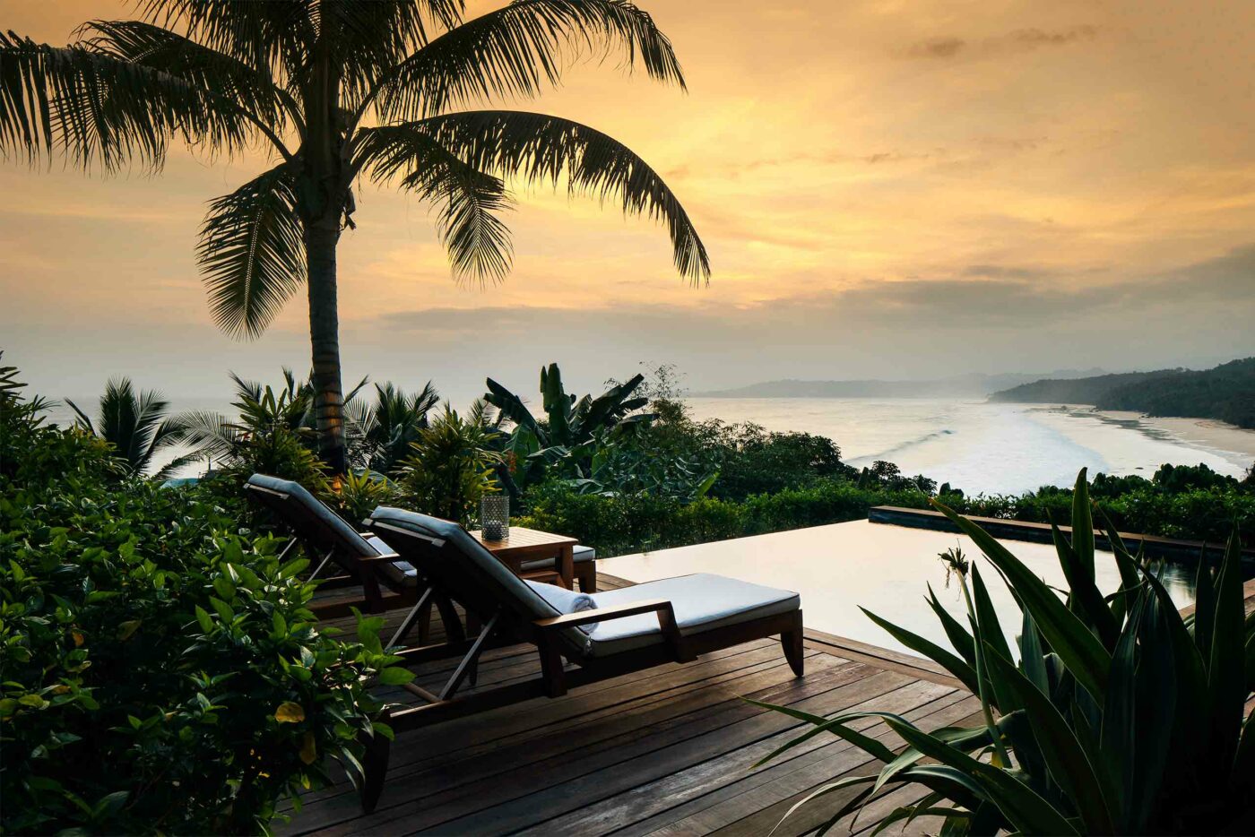 Pool with a view of the sunset at NIHI Sumba, Sumba, Indonesia