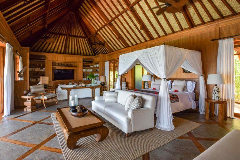A beautifully furnished bedroom at NIHI Sumba, Sumba, Indonesia