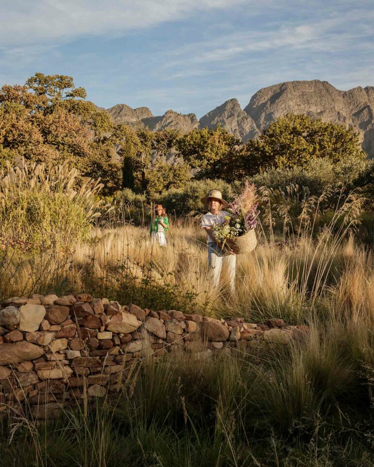 Fleur Huijskens and Nicole Boekhoorn in the gardens of Sterrekopje, Franschhoek, South Africa