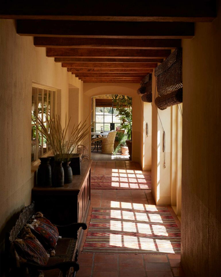 A hallway at Sterrekopje, Franschhoek, South Africa