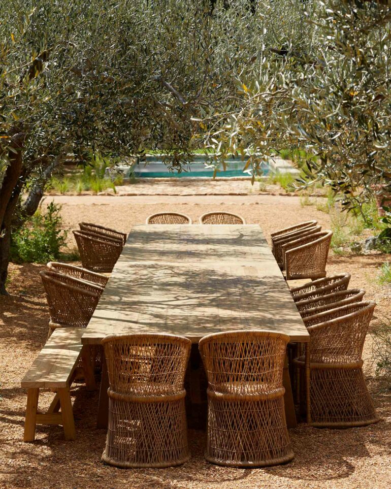 Poolside table at Sterrekopje, Franschhoek, South Africa