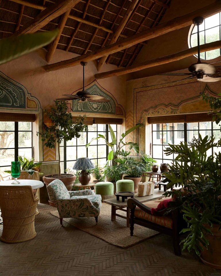 A seating area at Sterrekopje, Franschhoek, South Africa