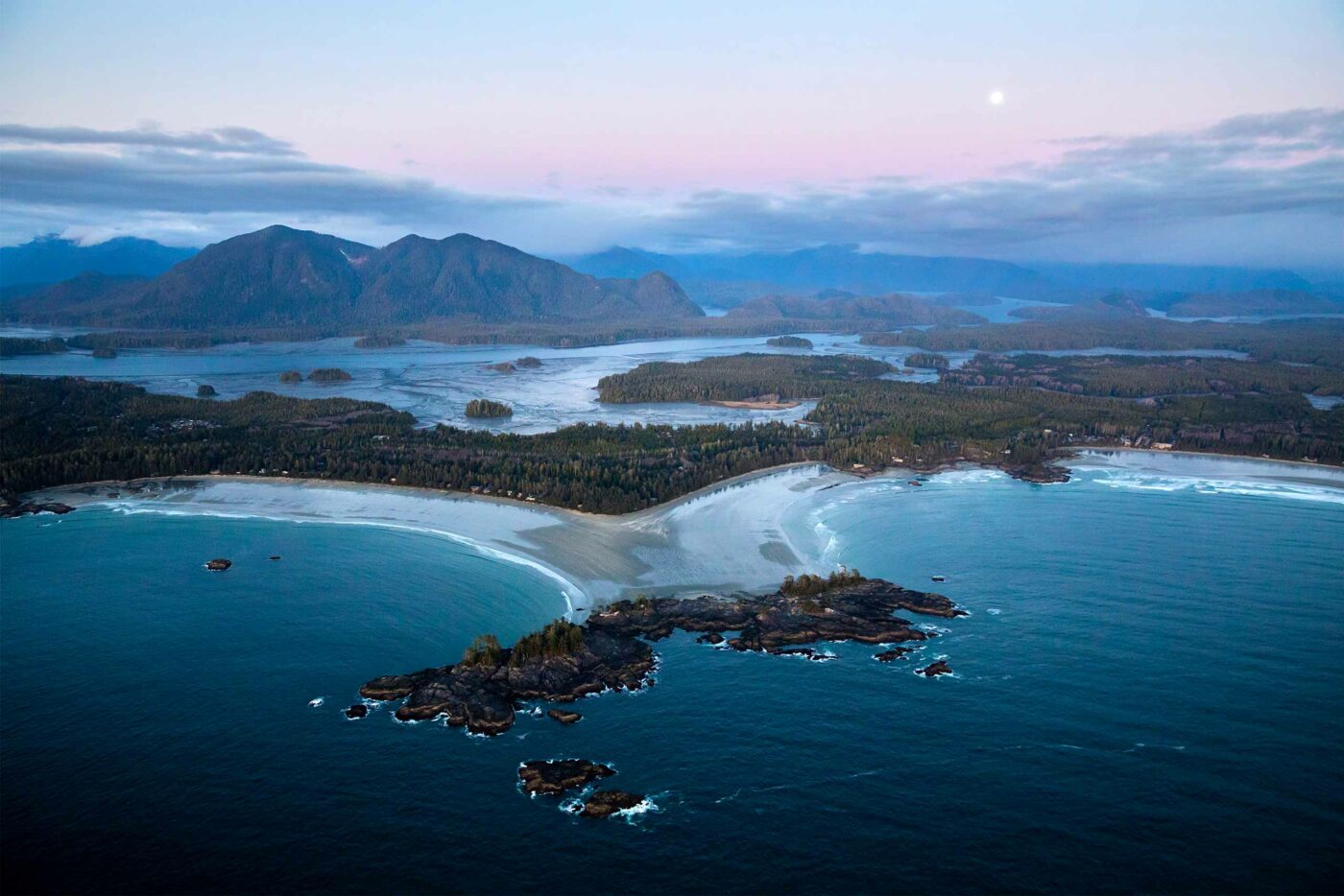 View over Tofino, Vancouver Island, Canada