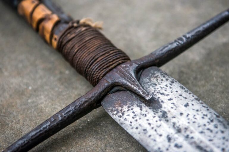 Bruce sword at Broomhall House, part of a Bespoke Edinburgh tour, Edinburgh, Scotland
