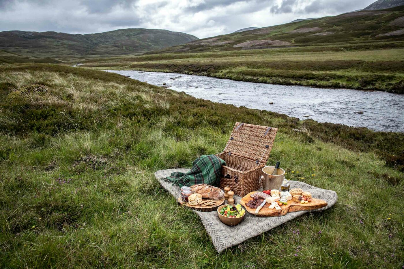 A picnic prepared by the Fife Arms Hotel in Scotland