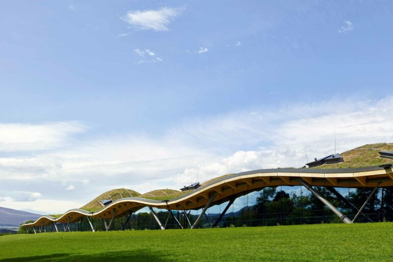 Exterior of the Macallan Estate in the Scottish Highlands, Scotland