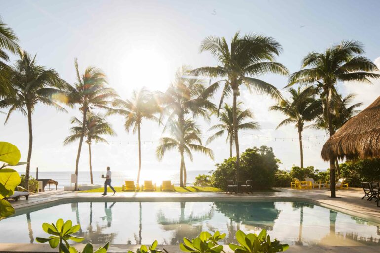The main pool at Hotel Esencia, Xpu-Ha, Mexico