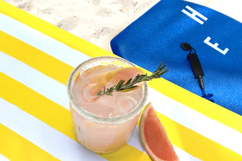 A cocktail is served at Hotel Esencia, Xpu-Ha, Mexico