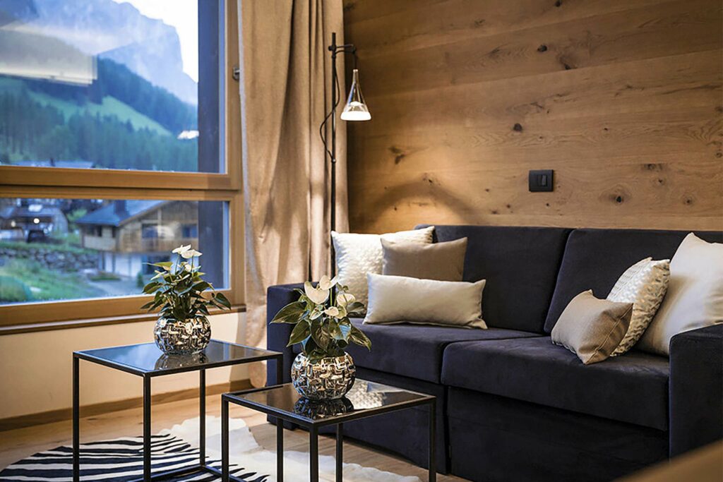 A cosy corner at Hotel La Majun, La Villa, Alta Badia, Italy