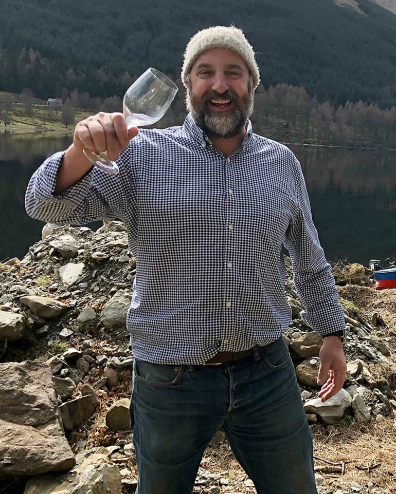 A local Scotsman enjoying Scottish cuisine, Perthshire, Scotland