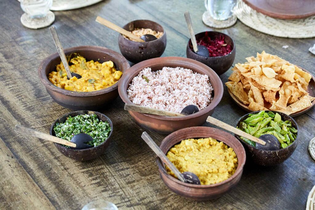 Lunch is served at Kaju Green, Galle, Sri Lanka