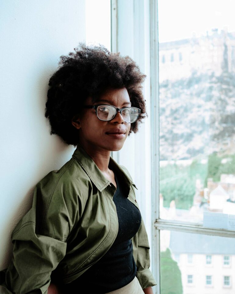 Portrait of Sekai Machache, one of many creatives of Scotland