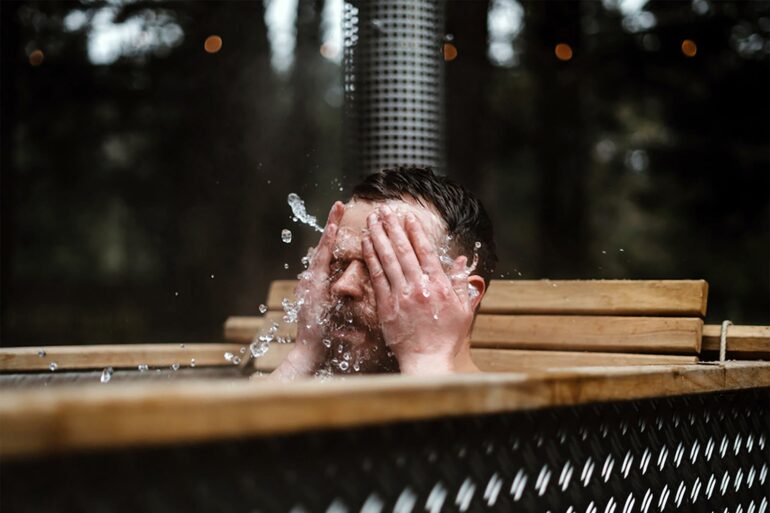 A guest takes a cold bath, a new crave among Scottish hotels, Scotland