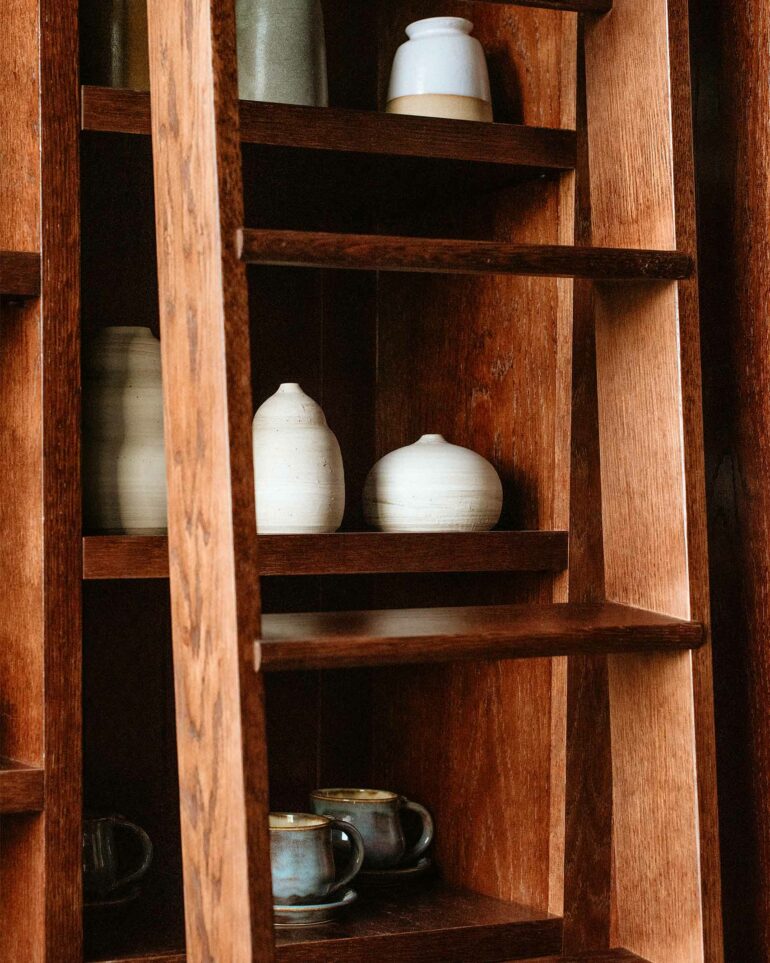 Household goods on the shelves of The Bear's Larder, Edinburgh, Scotland
