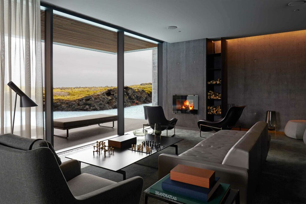 A room at The Retreat at Blue Lagoon, Grindavík, Iceland