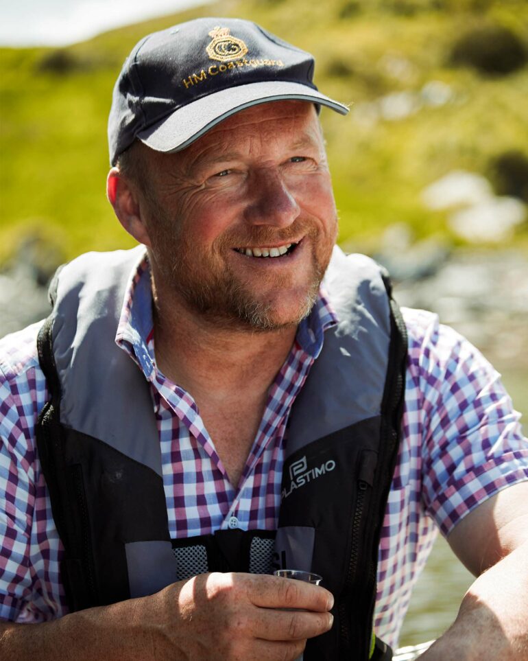 A local man enjoys a drink in Scotland