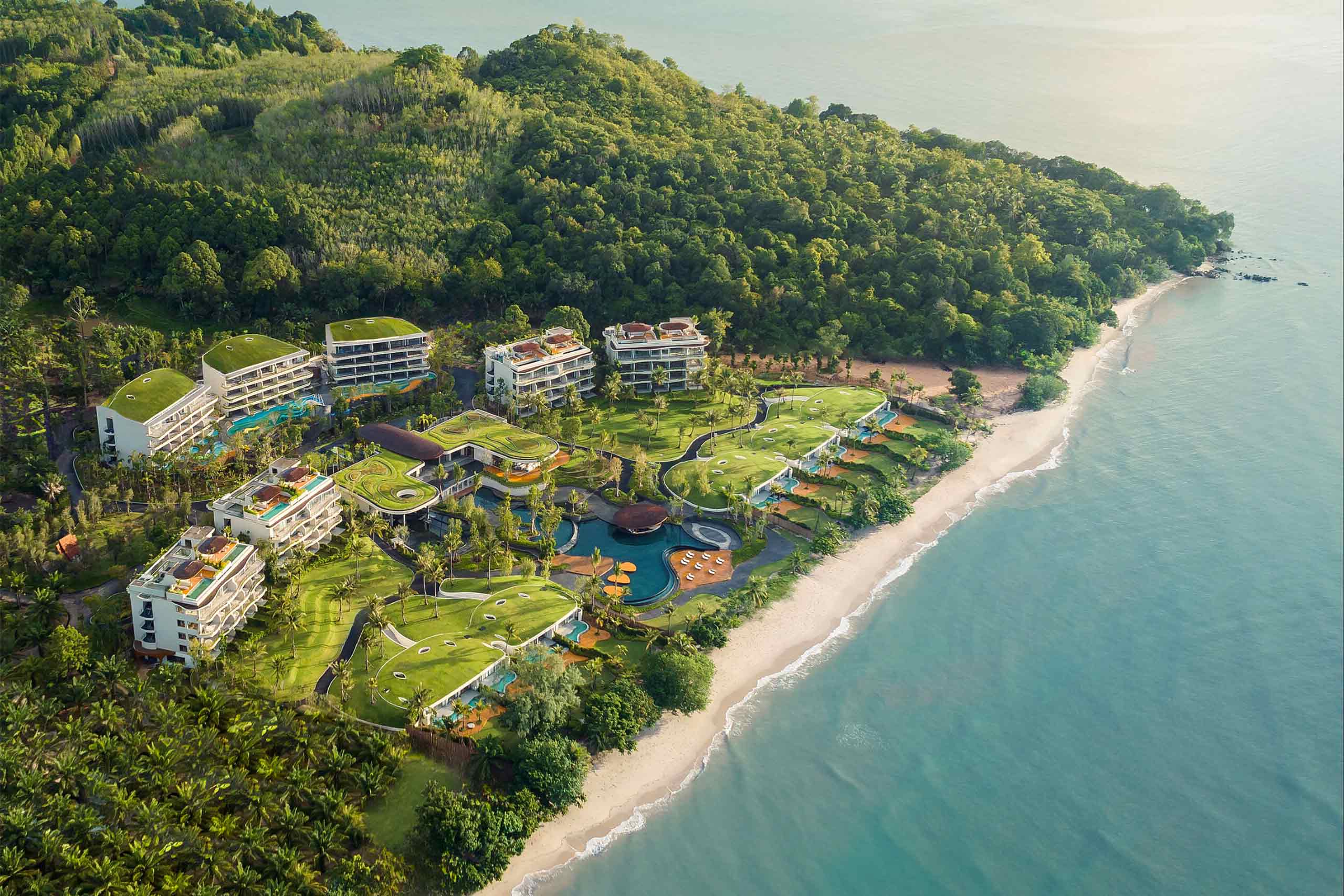 Wide overhead view of the entire Anantara Koh Yao Yai resort.