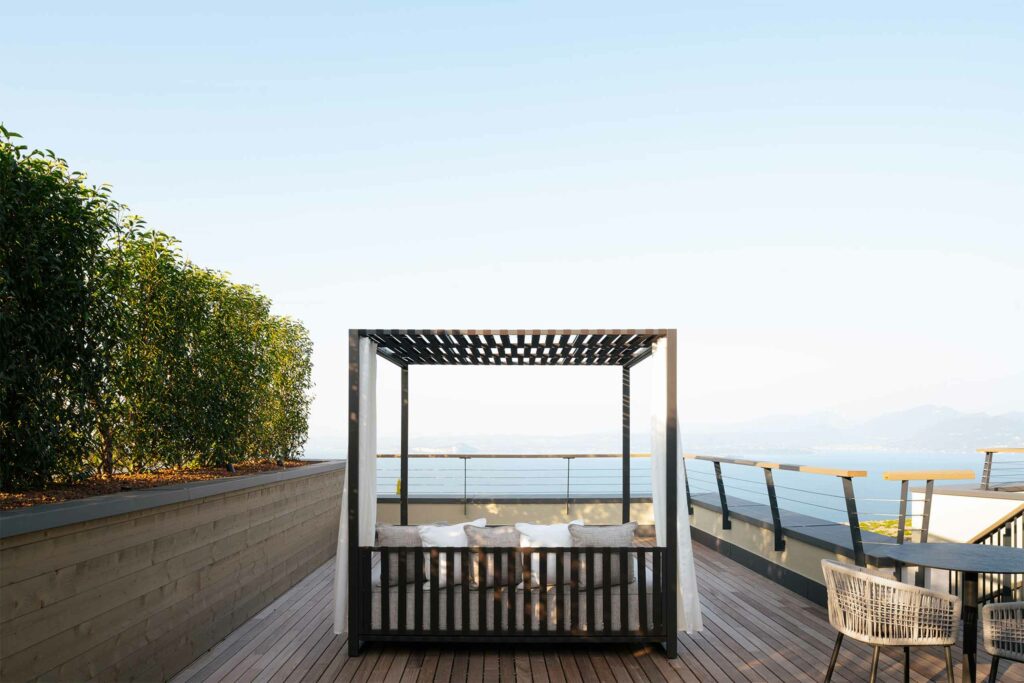 Daybed overlooking Lake Garda, Italy