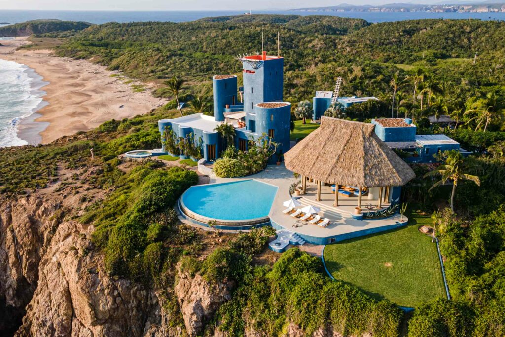 Aerial view of Tigre del Mar at Careyes, Costalegre, Jalisco, Mexico