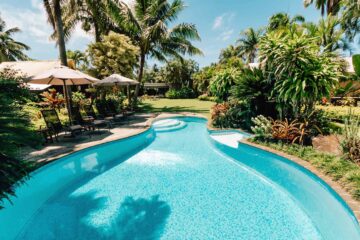 The pool at Ikurangi Eco Retreat, Rarotonga, The Cook Islands
