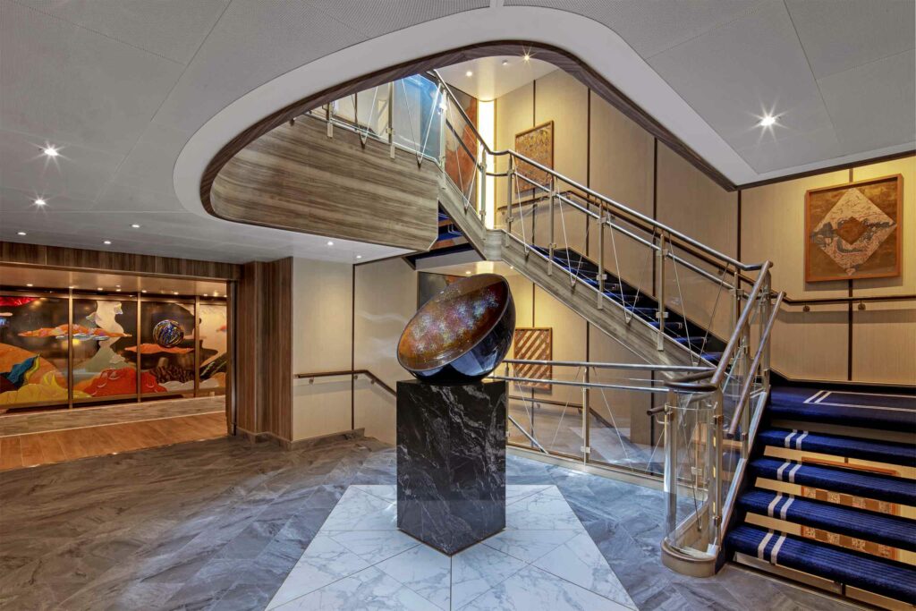 Atrium of the Seabourn Pursuit
