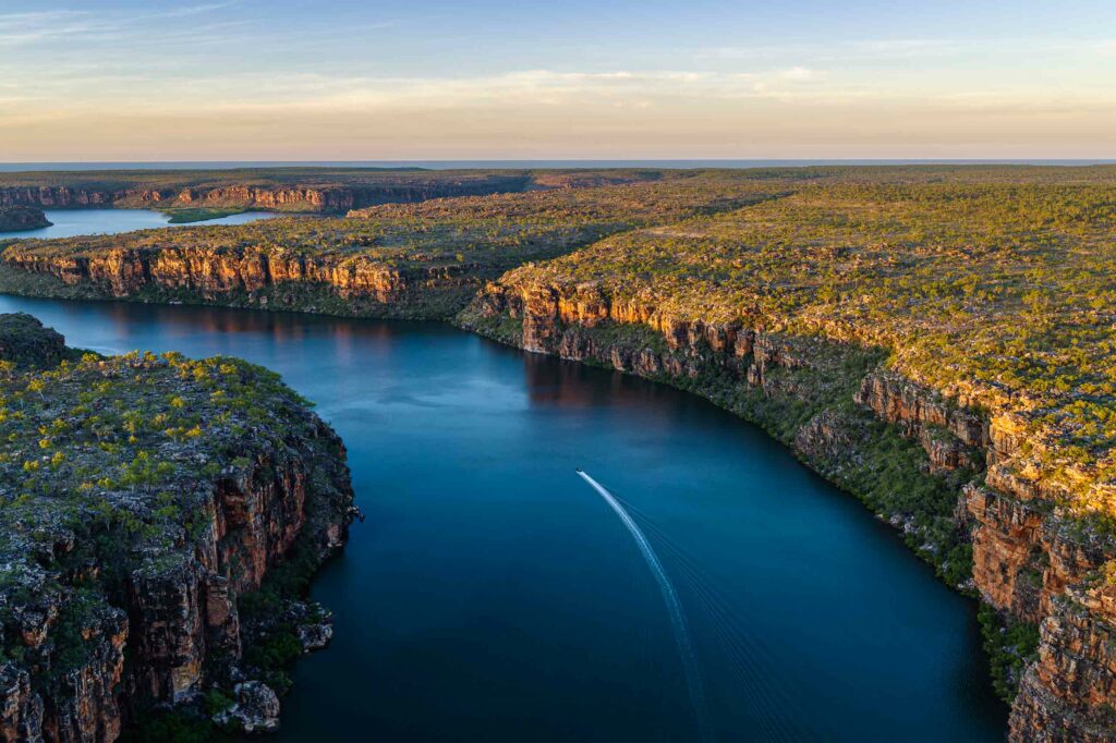 Boat in the King George Plateau, Kimberley, Australia