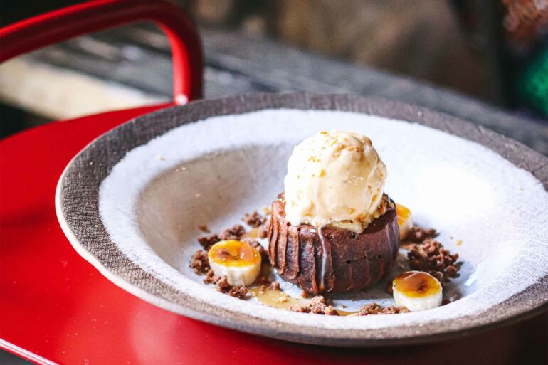 Dessert is served at Test Kitchen Fledgelings, Cape Town, South Africa