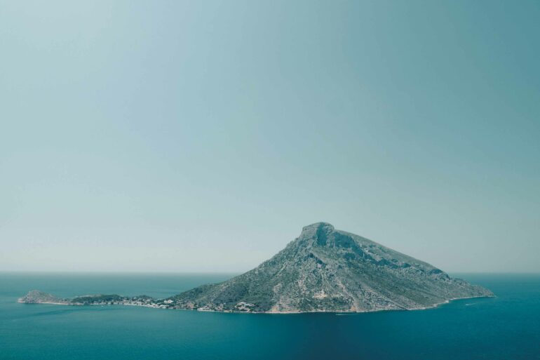 Aerial view of Kalymnos, Greece