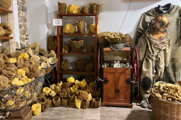 Inside a small museum on Kalymnos, Greece