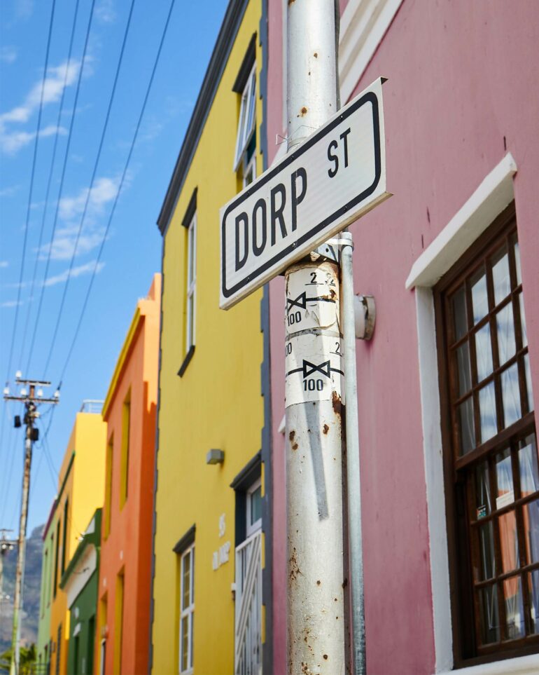 Dorp Street sign in the Bokaap, Postcards from Cape Town, Cape Town, South Africa