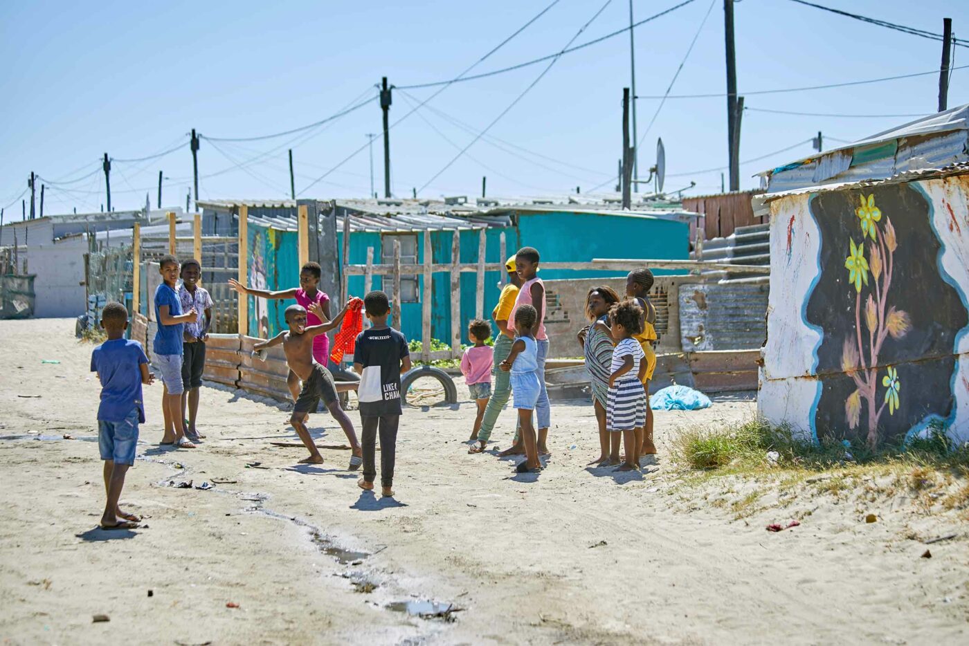 Children play in Khayelitsha, Cape Town, South Africa