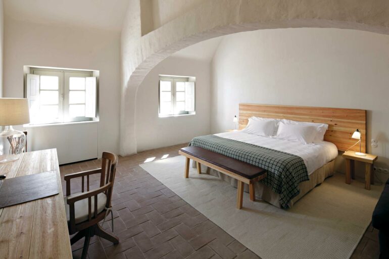 A bedroom at São Lourenço do Barrocal, Alentejo, Portugal