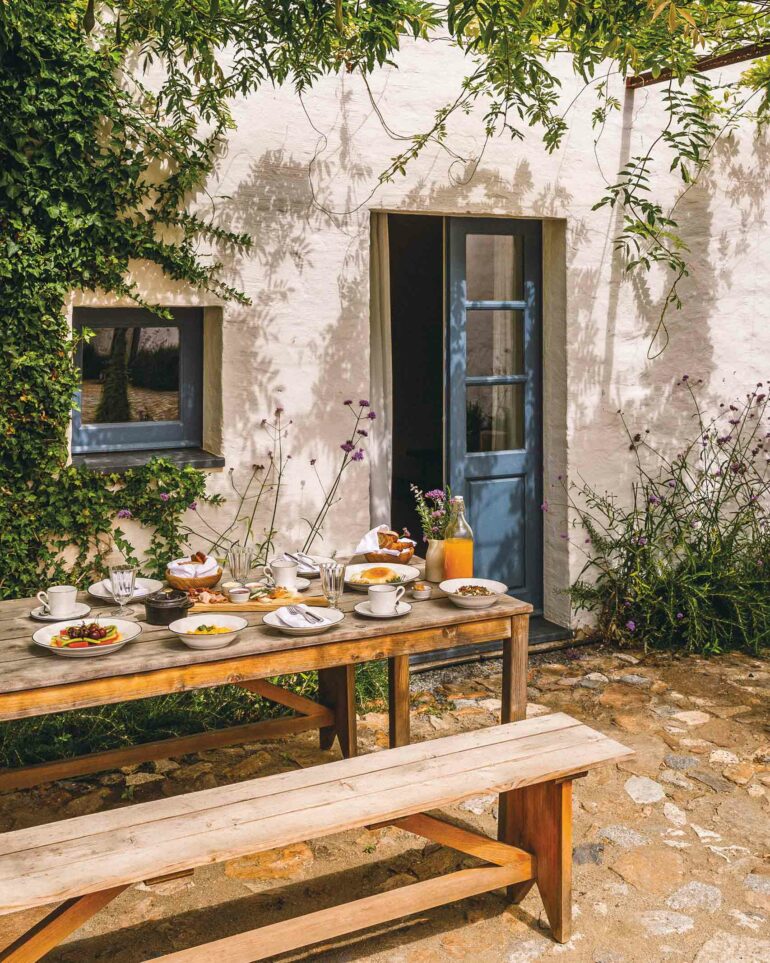 Breakfast is served at São Lourenço do Barrocal, Alentejo, Portugal