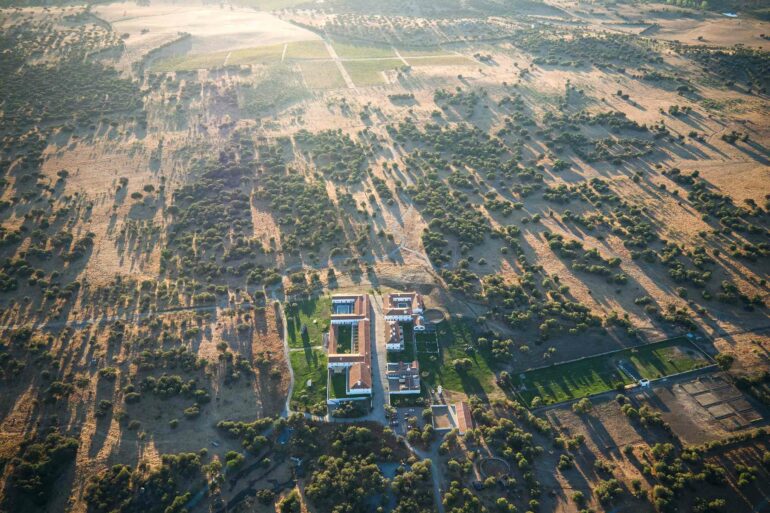Aerial of São Lourenço do Barrocal, Alentejo, Portugal