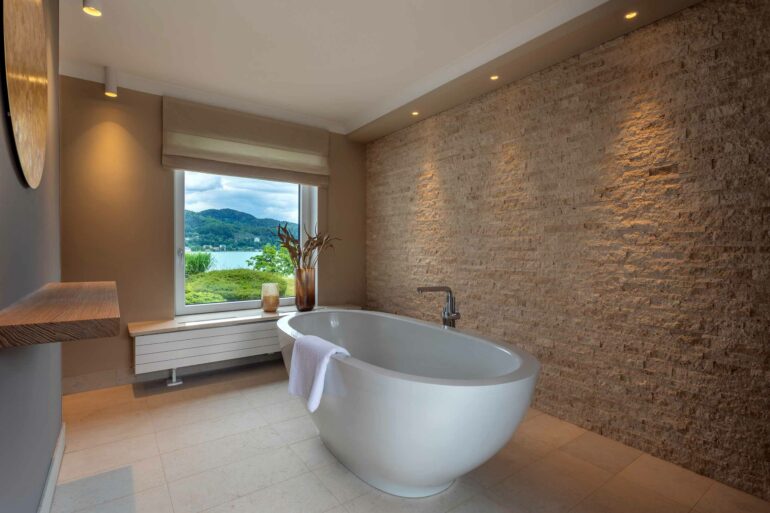 A bathtub in a Suite at The Original FX Mayr, Lake Wörthersee, Austria