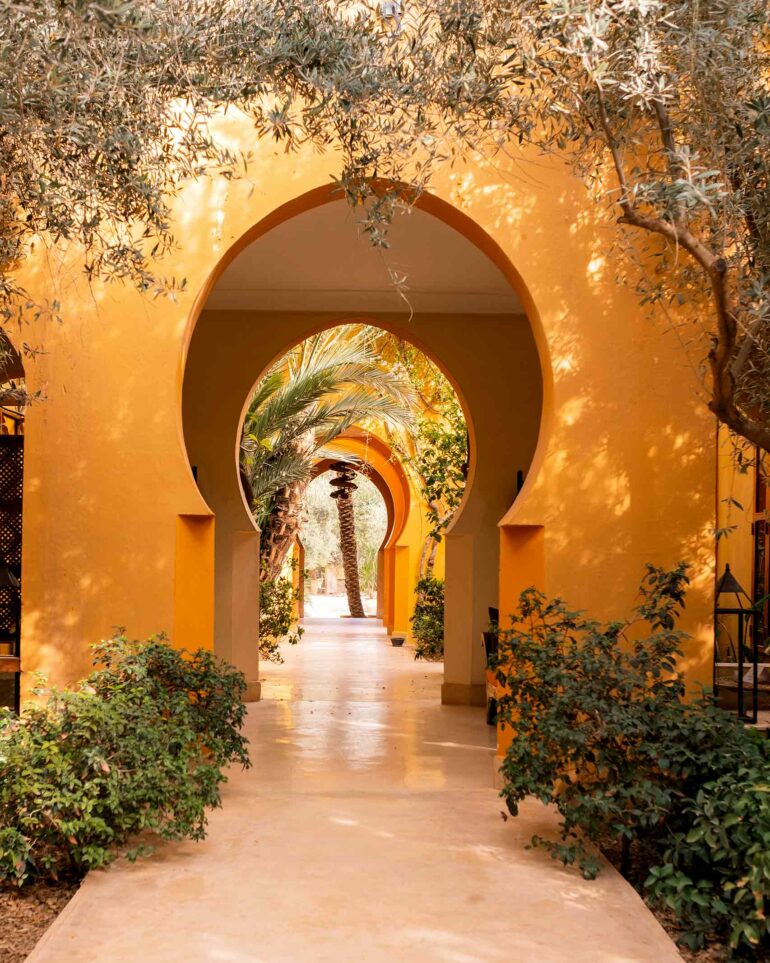 Arabic architecture details at Jnane Tamsna, capturing during a writing retreat by Silk Road Slippers, Marrakech, Morocco