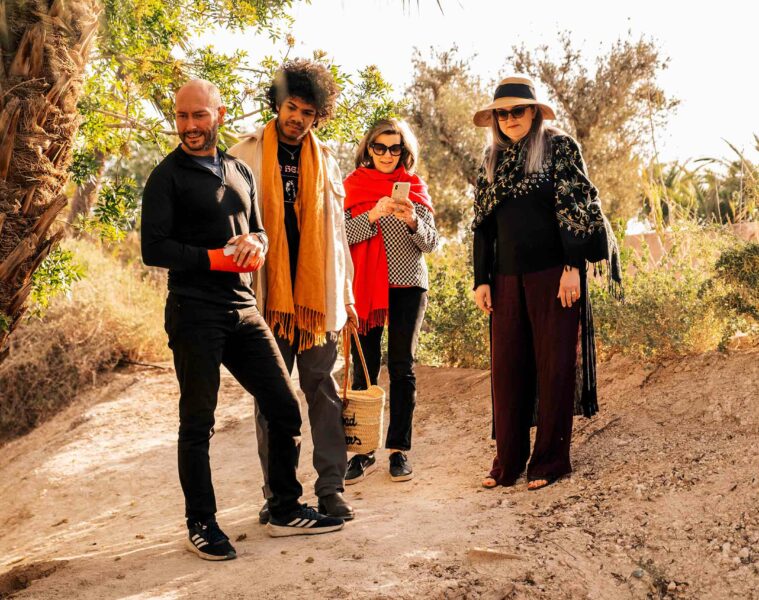 Zack Cahill and other attendees during a writing retreat by Silk Road Slippers, Marrakech, Morocco