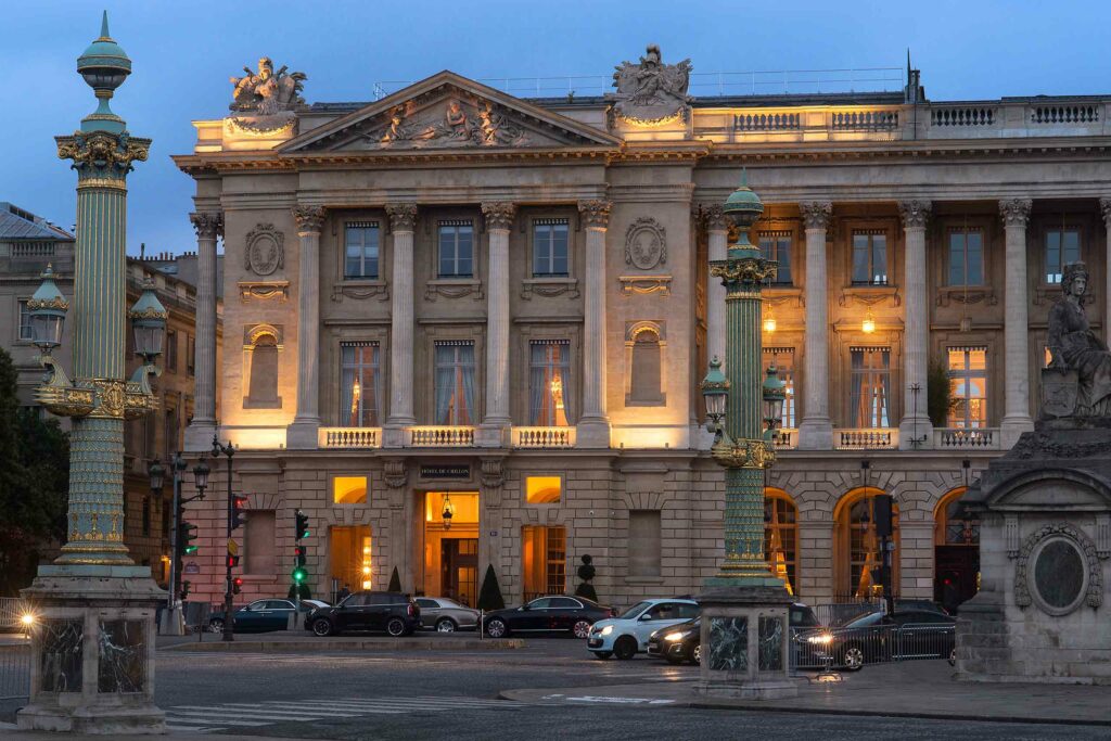 Exterior of the Hôtel de Crillon, a Rosewood Hotel, Paris, France