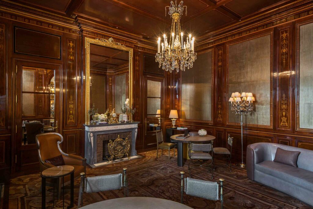 Lobby at the Hôtel de Crillon, a Rosewood Hotel, Paris, France