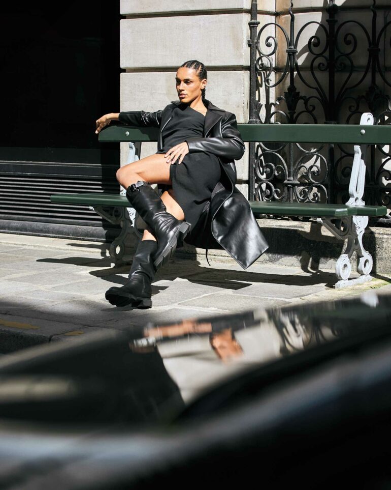 Koko Barno during a photoshoot in Paris, France