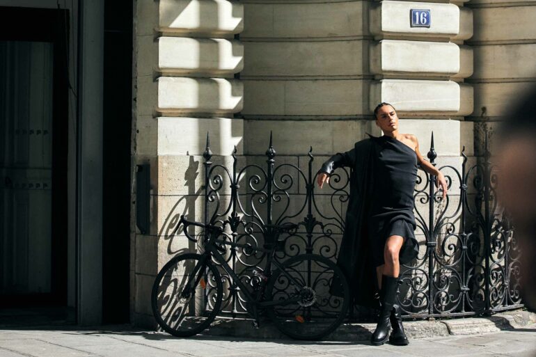 Koko Barno poses in Paris, France