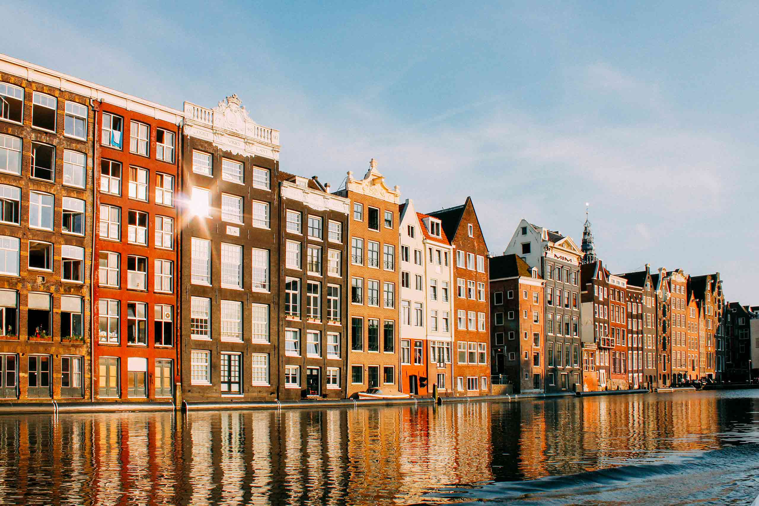 Canal-side buildings in Amsterdam