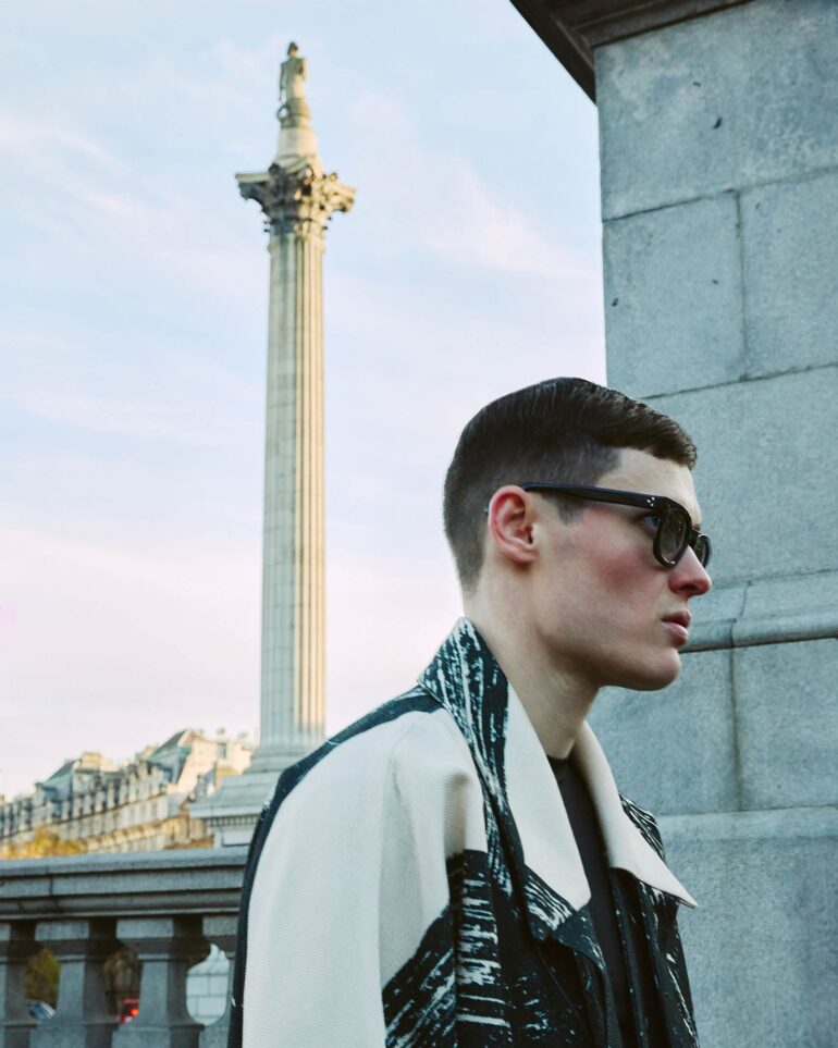 Jill Leflour in Trafalgar Square, London, United Kingdom
