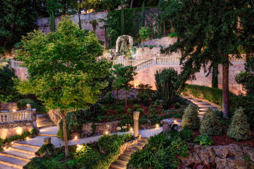 The gardens at Hotel de Russie, a Rocco Forte Hotel, Rome, Italy